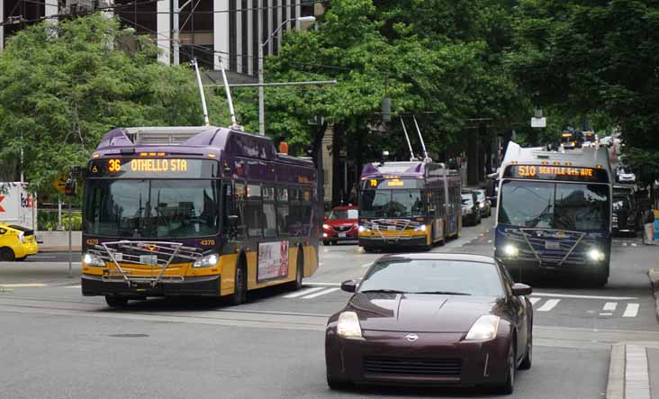 King County New Flyer Xcelsior XT40 4370, XT60 4524 & Sound Transit D60LFR 9577C